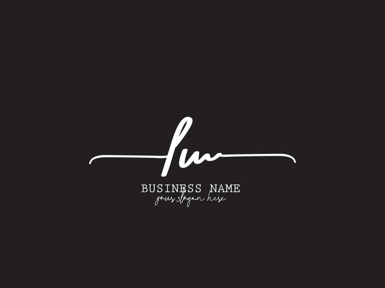 Signature Lw Logo Art, Typography LW Letter Logo Vector Image