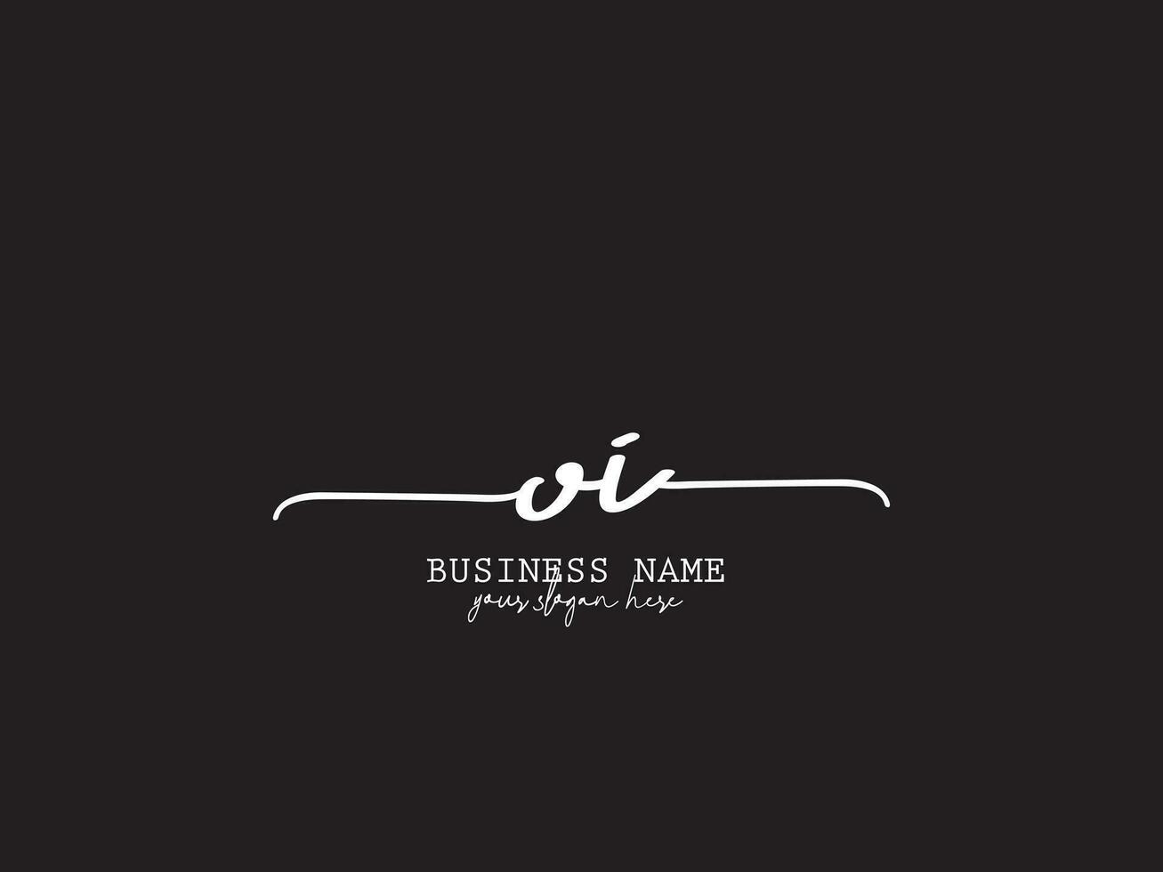 Luxury Oi Fashion Logo, Signature OI Logo Letter Design For You vector