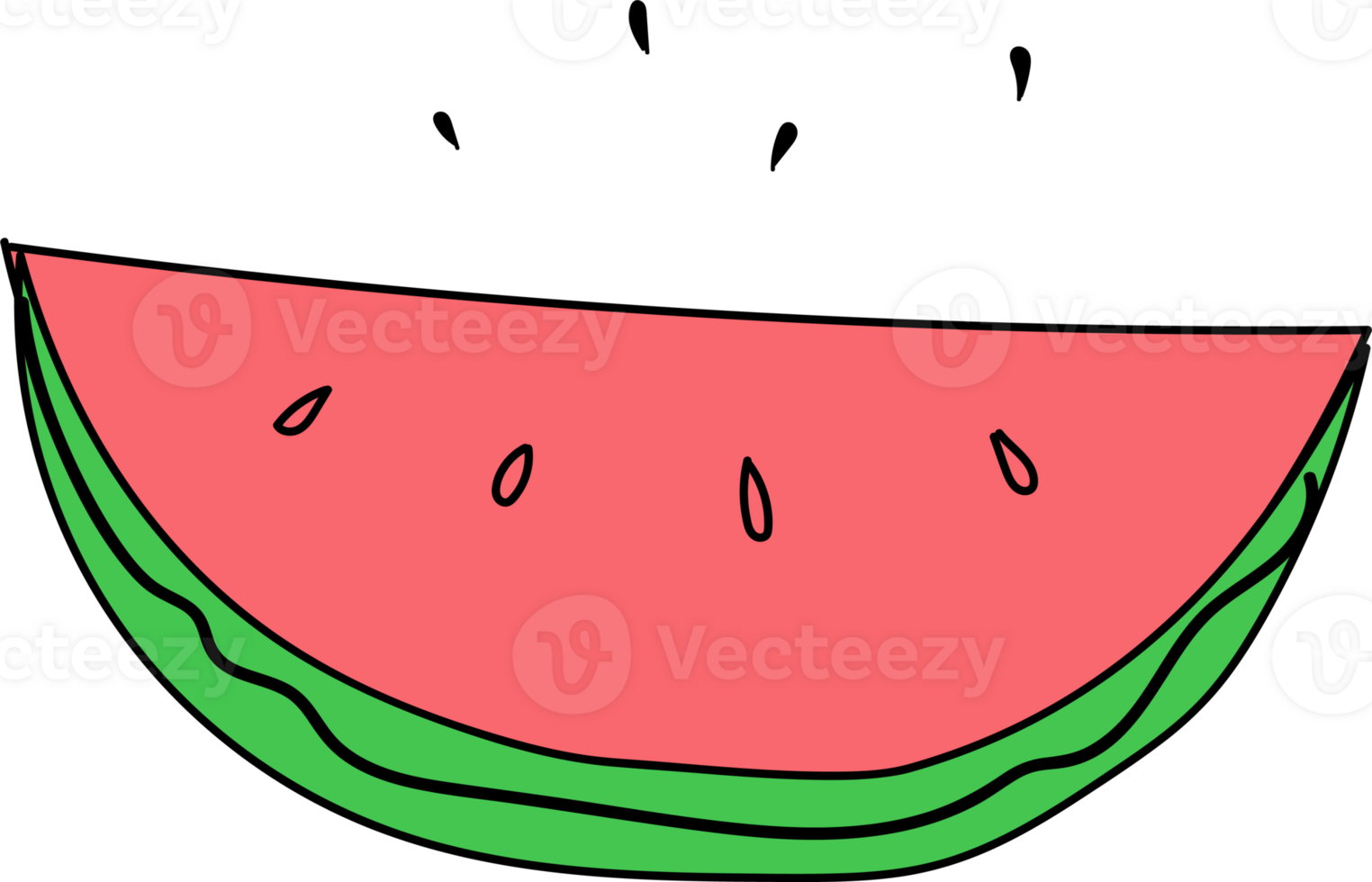 Watermelon cartoon doodle. png