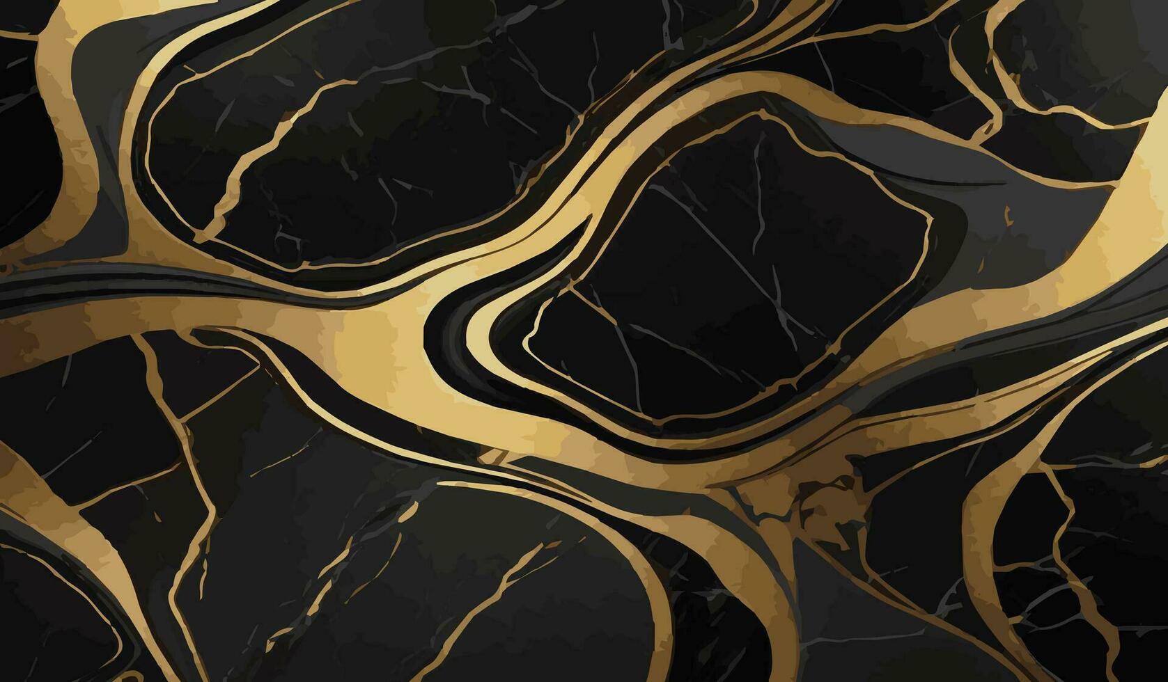 mármol oro y negro superficie textura antecedentes. lujo resumen modelo mármol vector ilustración