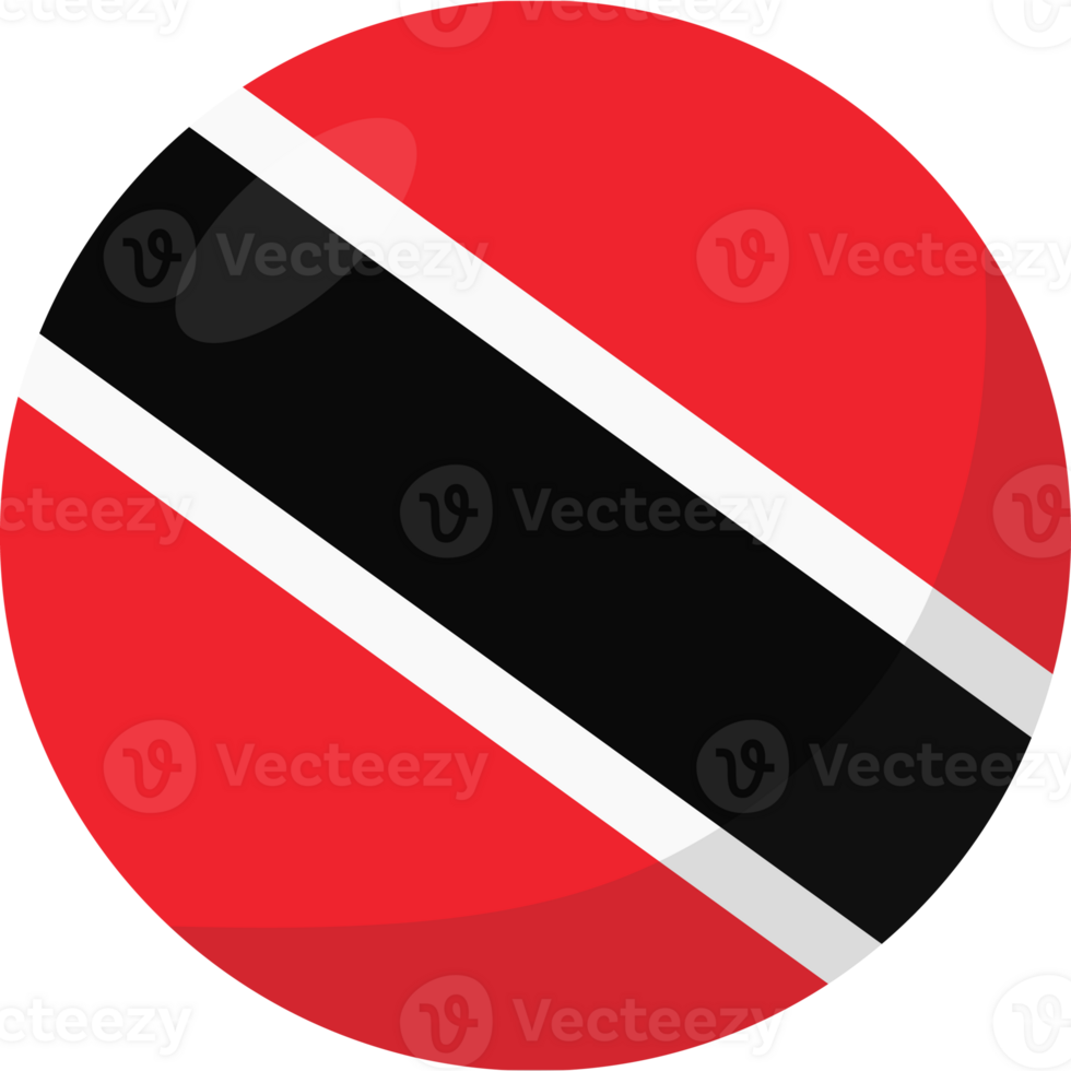 Trinidad and Tobago flag circle 3D cartoon style. png