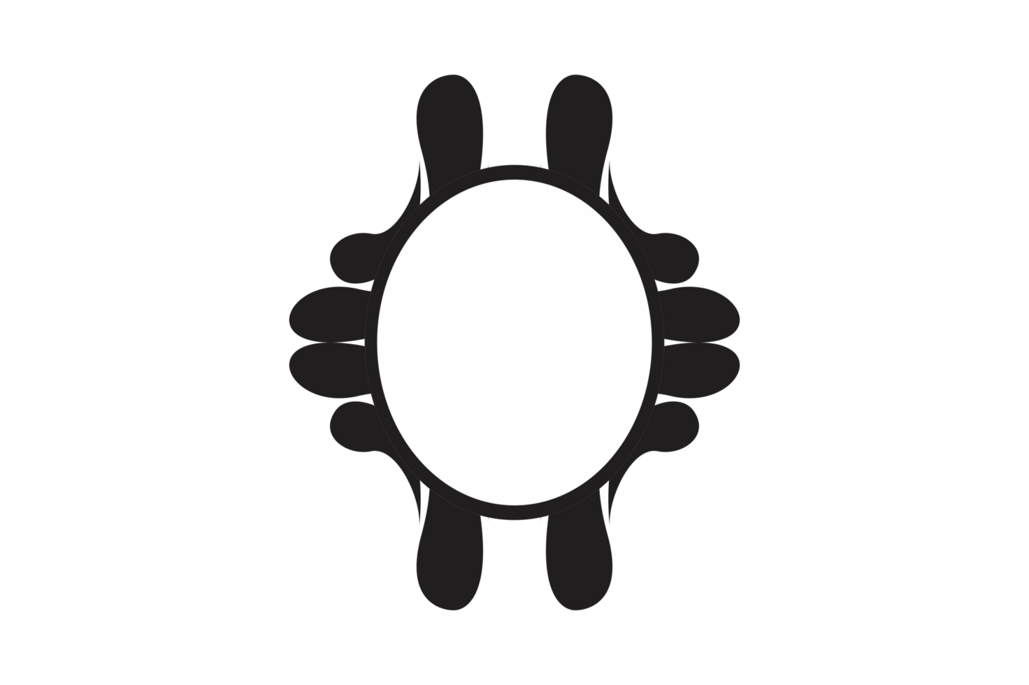 Liquid Ornament Border With Transparent Background png