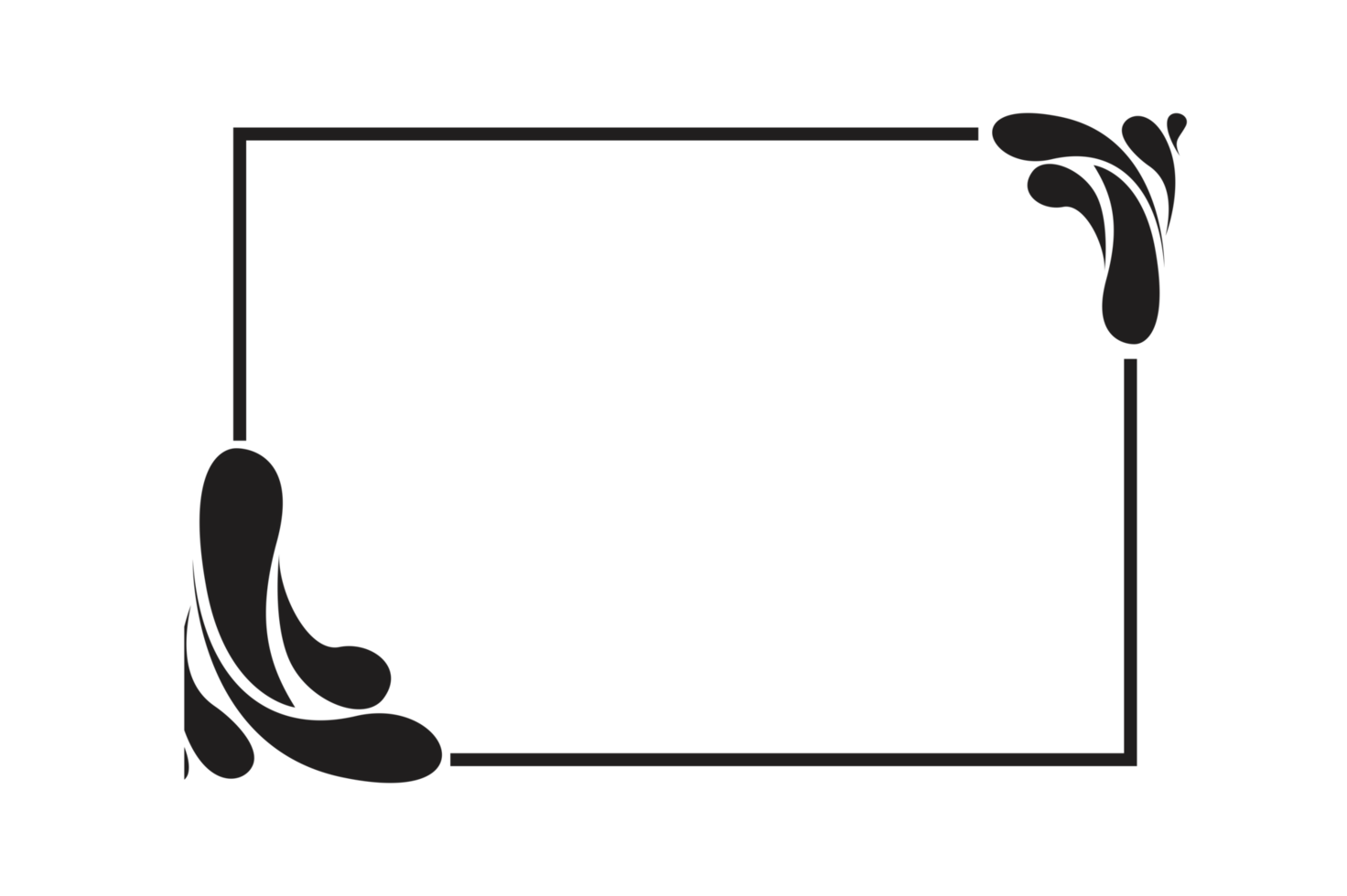 Liquid Ornament Border With Transparent Background png