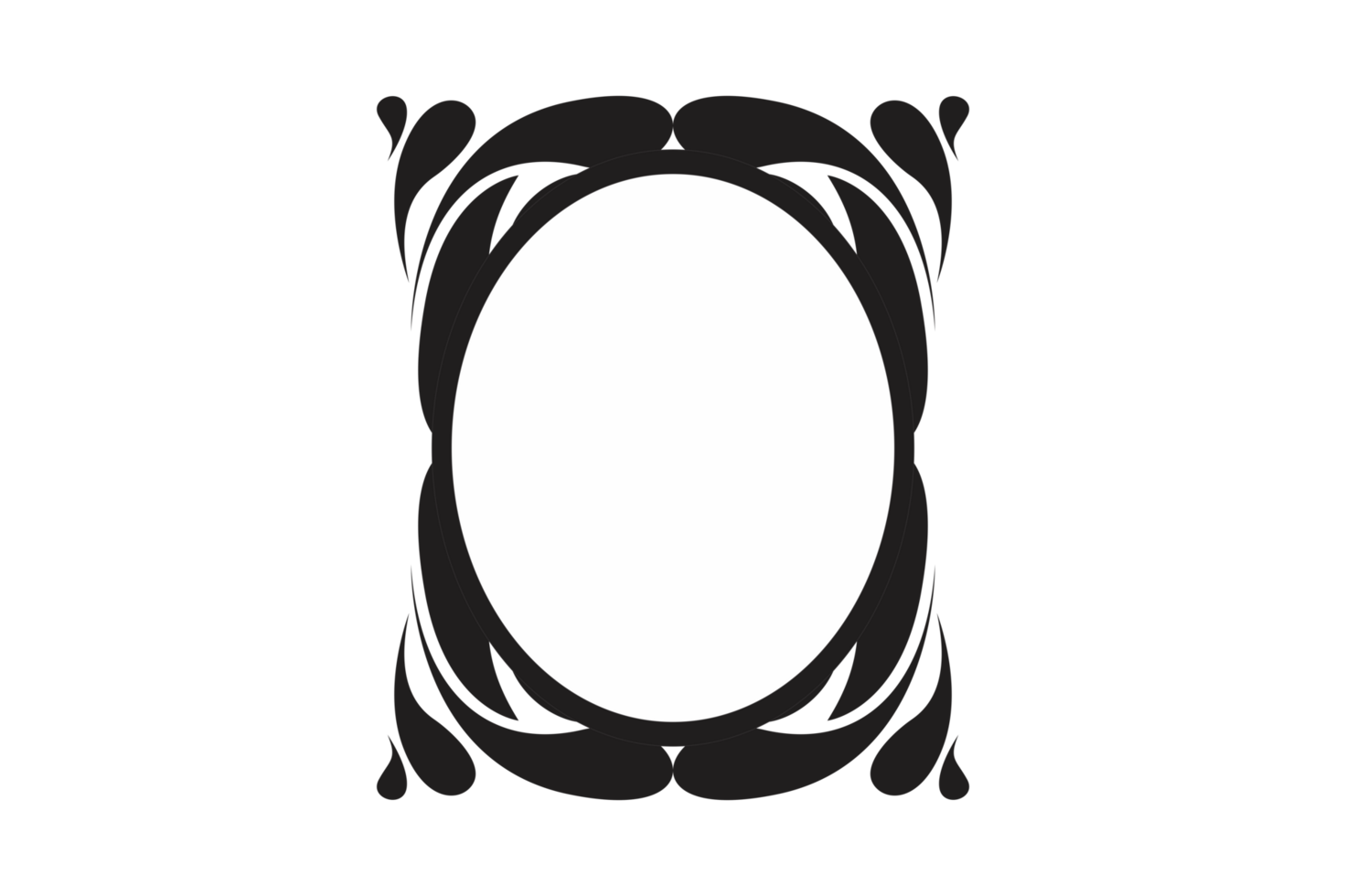 Liquid Ornament Border With Transparent Background png