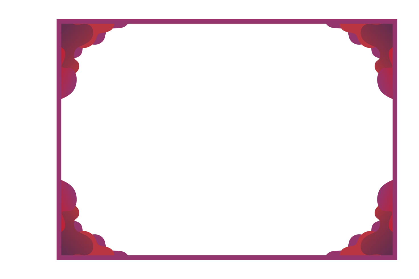 Liquid Ornament Border With Transparent Background png
