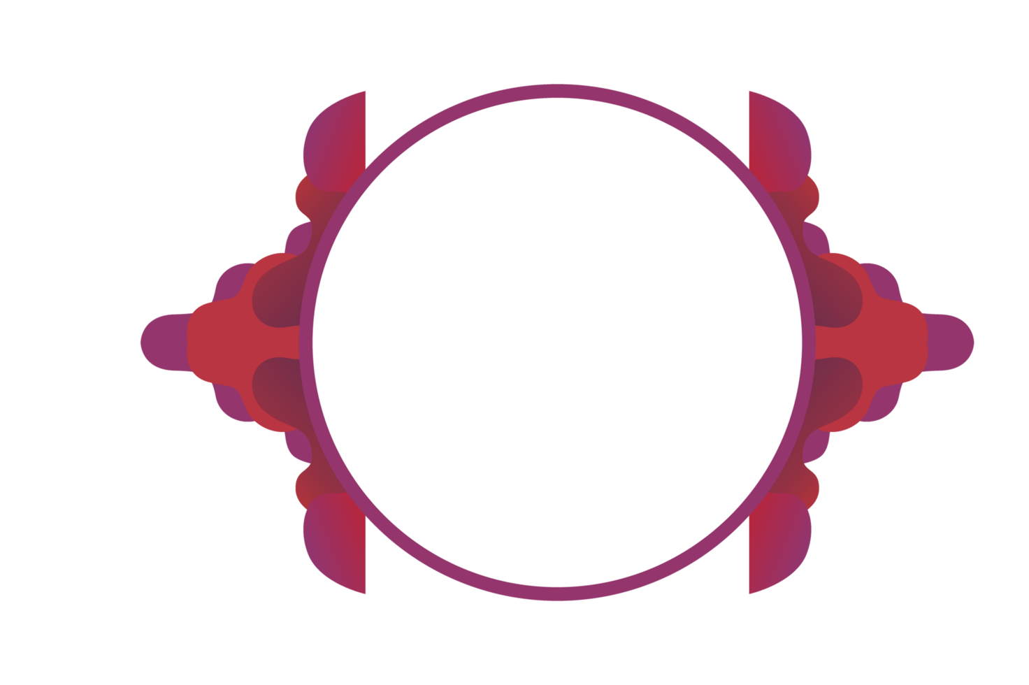 Liquid Ornament Border With Transparent Background png