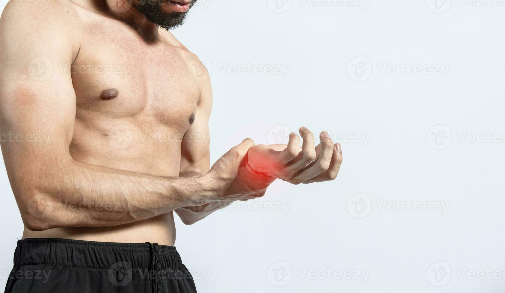 Arthritis wrist concept, Person with wrist pain, Man with pain in hands concept, Arthritis man rubbing, Person with wrist pain photo
