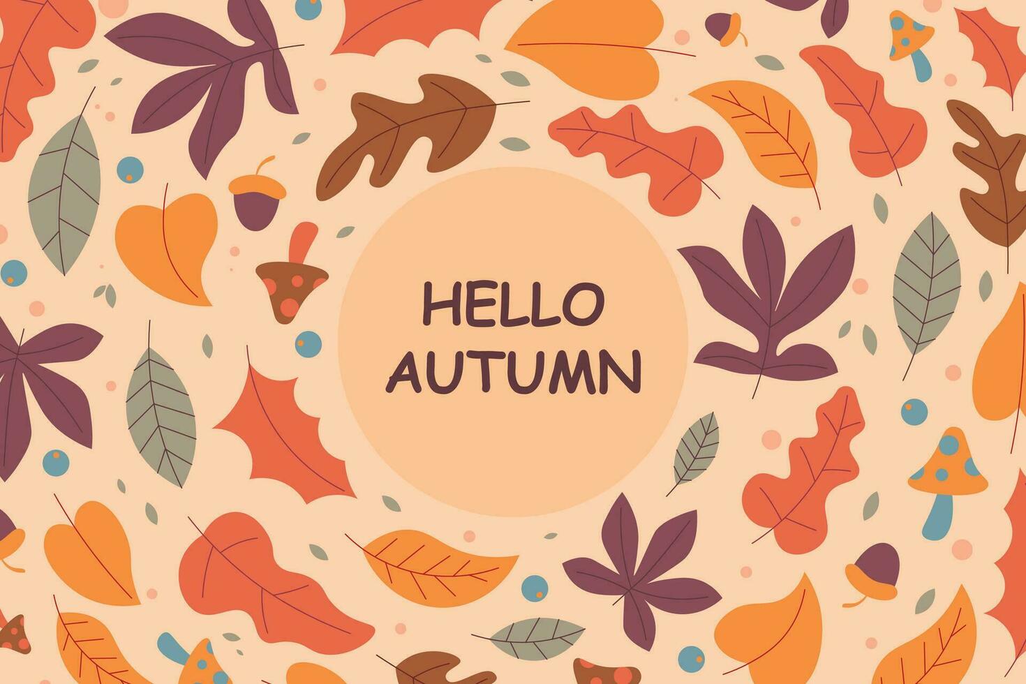 Autumn background with hand drawn style. Vector. vector