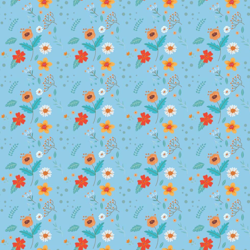 Abstract flower pattern background. Vector illustration.