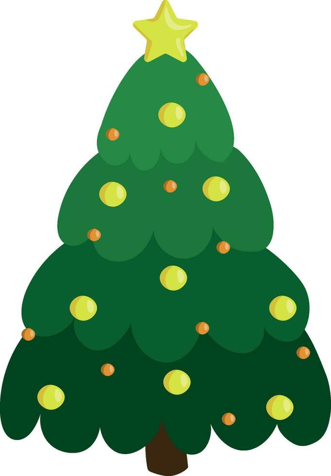 Christmas tree. Holiday background. Christmas tree icon, vector illustration isolated on white background. Christmas and New Year holidays symbol, decoration.