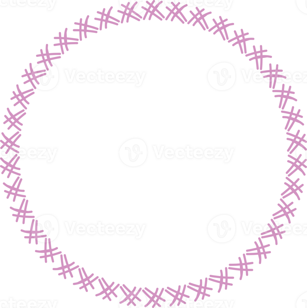 Round frames for decoration, Transparent background png