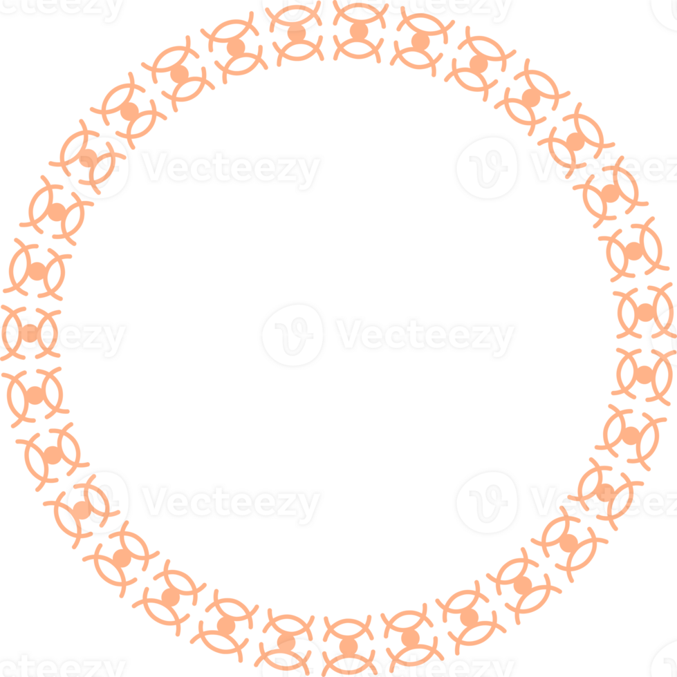 Round frames for decoration, Transparent background png