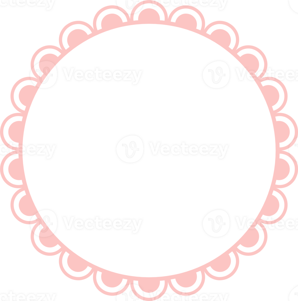 Round frames for decoration, Transparent background png