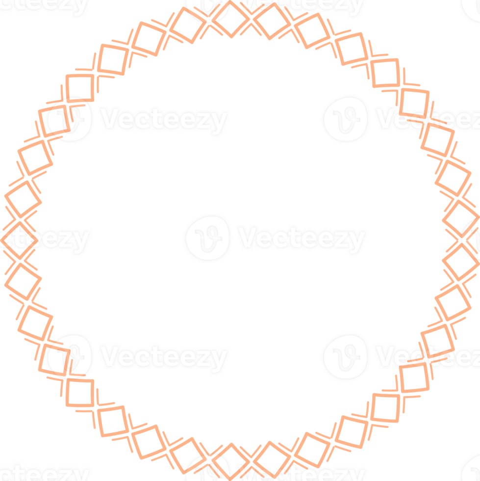 Round frames for decoration, Transparent background png