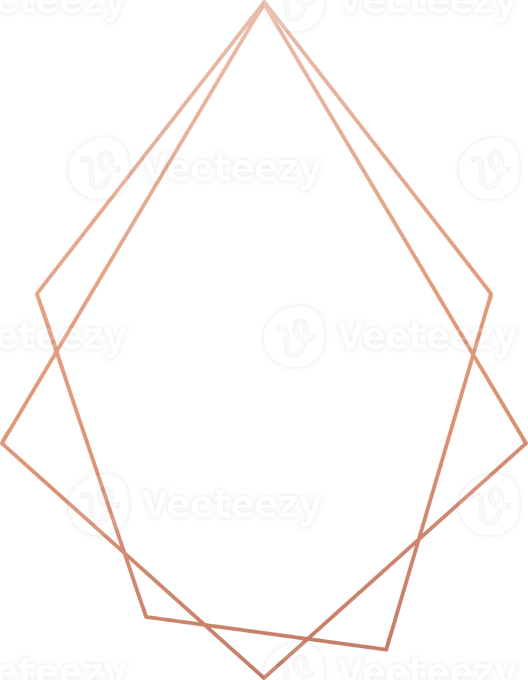 géométrique Rose or Cadre illustration. png