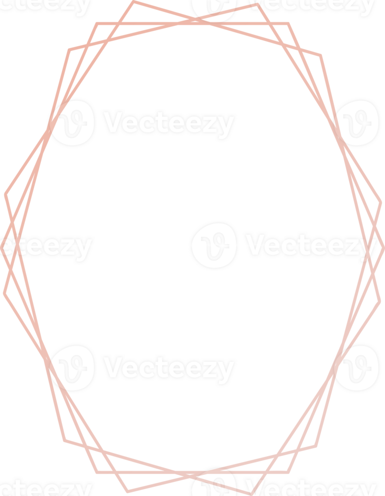 geométrico Rosa oro marco ilustración. png