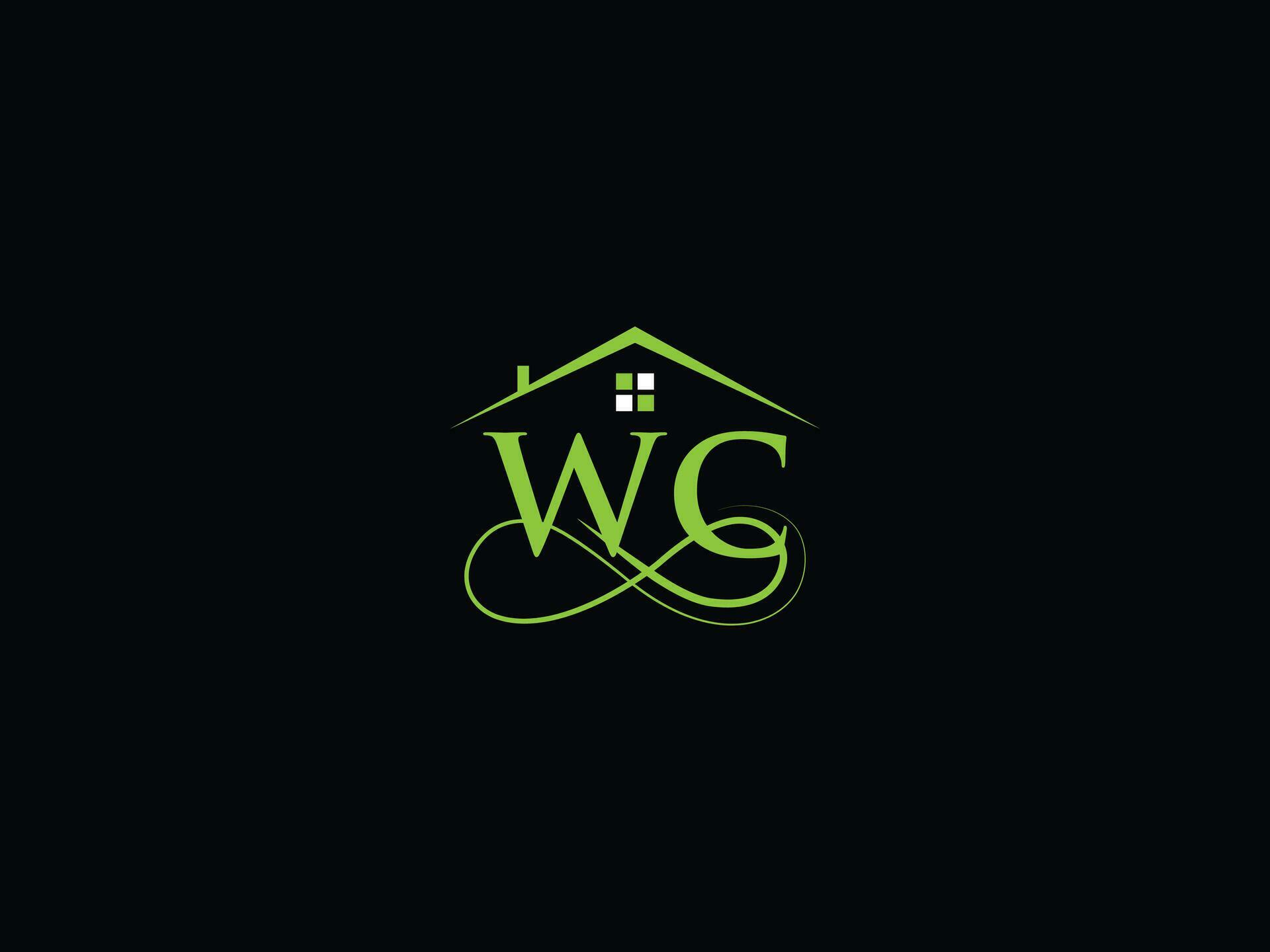 Modern WC Real Estate Logo, Luxury Wc Logo Icon Vector For Building
