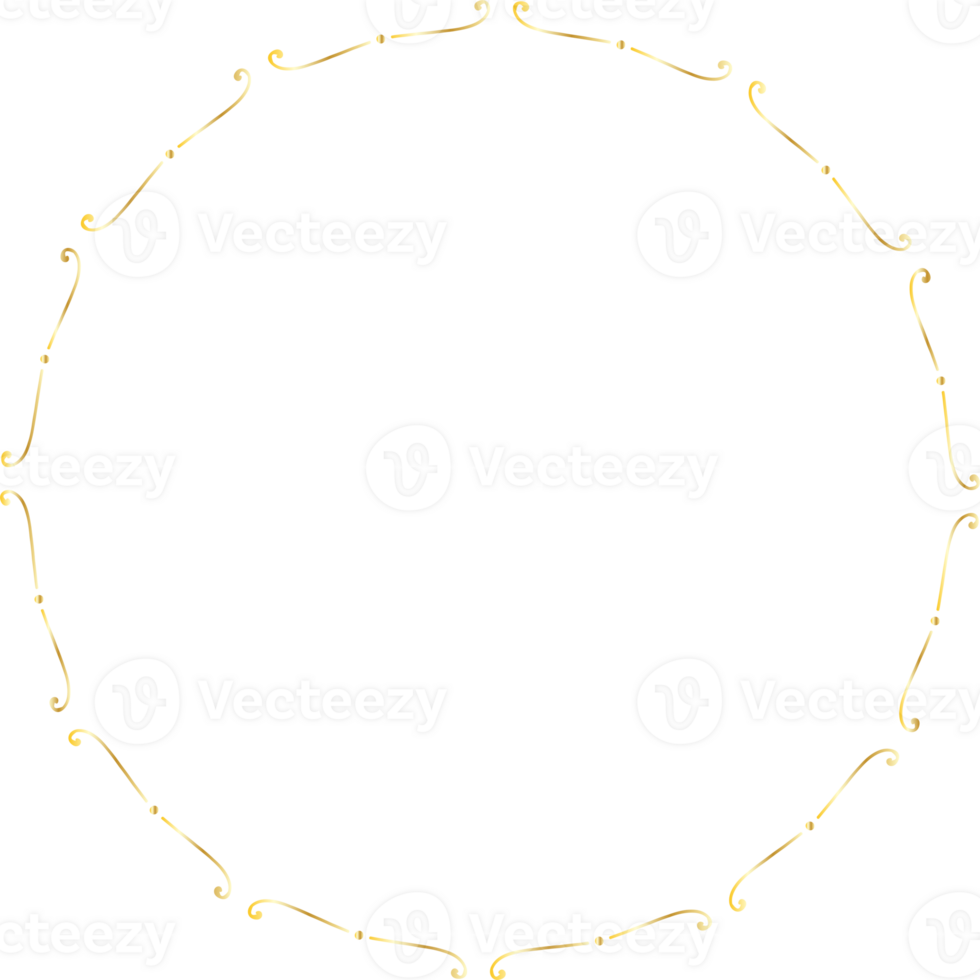 Dividers round gold frames png