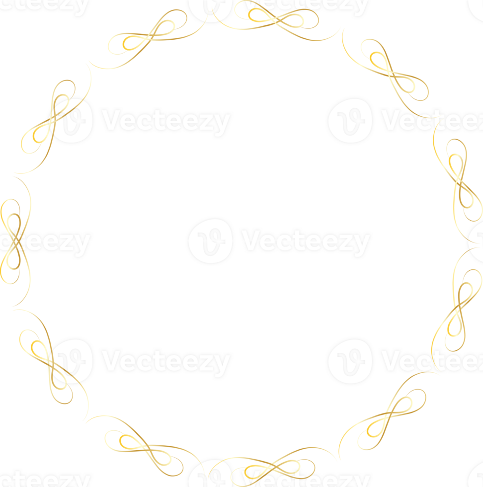 Dividers round gold frames png