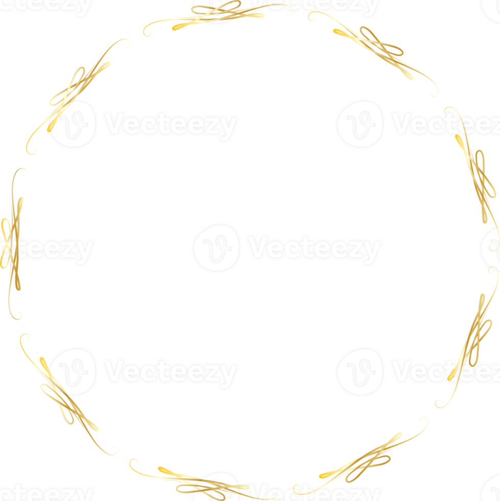 Dividers round gold frames png