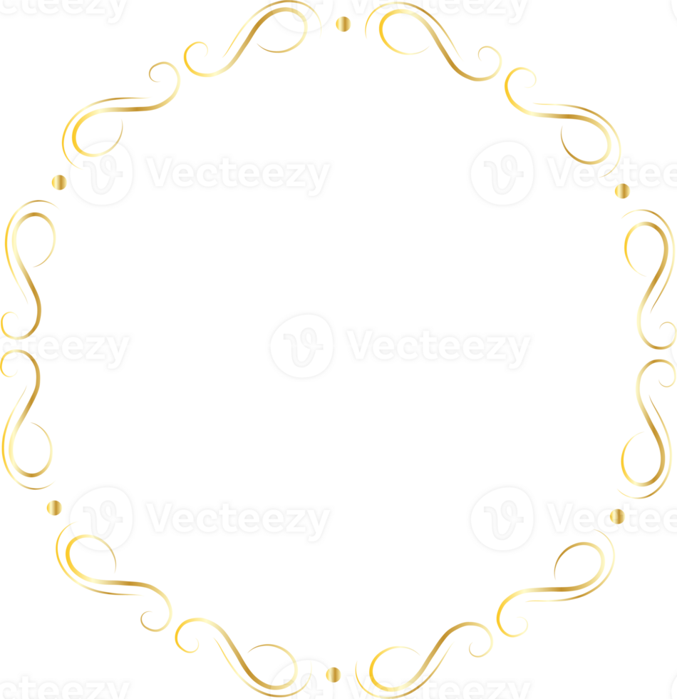 Dividers round gold frames png
