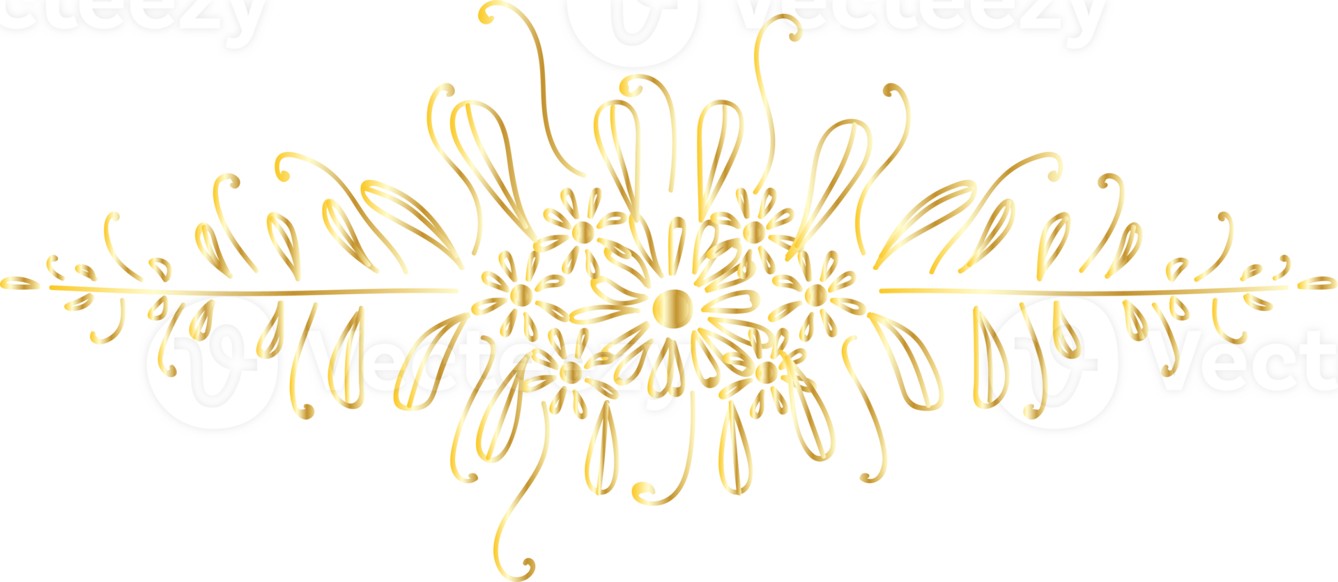 Decorative calligraphic elements for decoration, Handmade illustration, Transparent background png