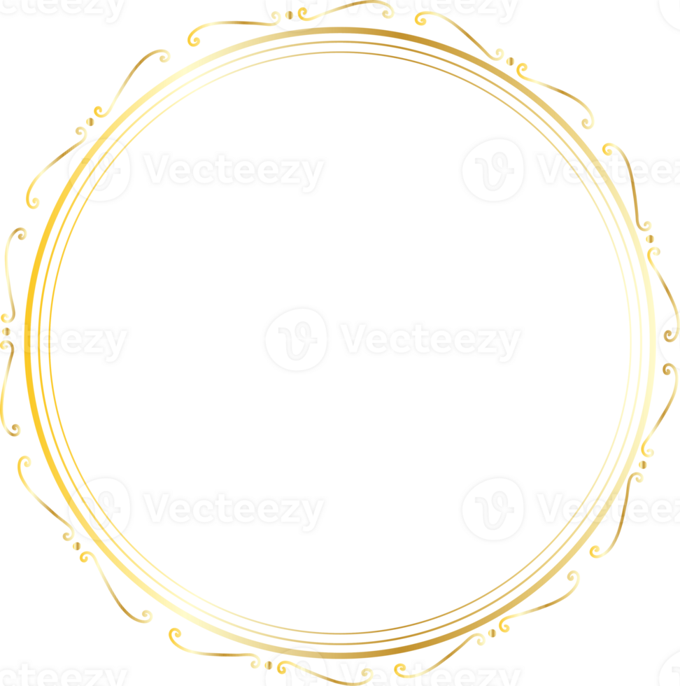séparateurs rond or cadres pour décoration, transparent Contexte png