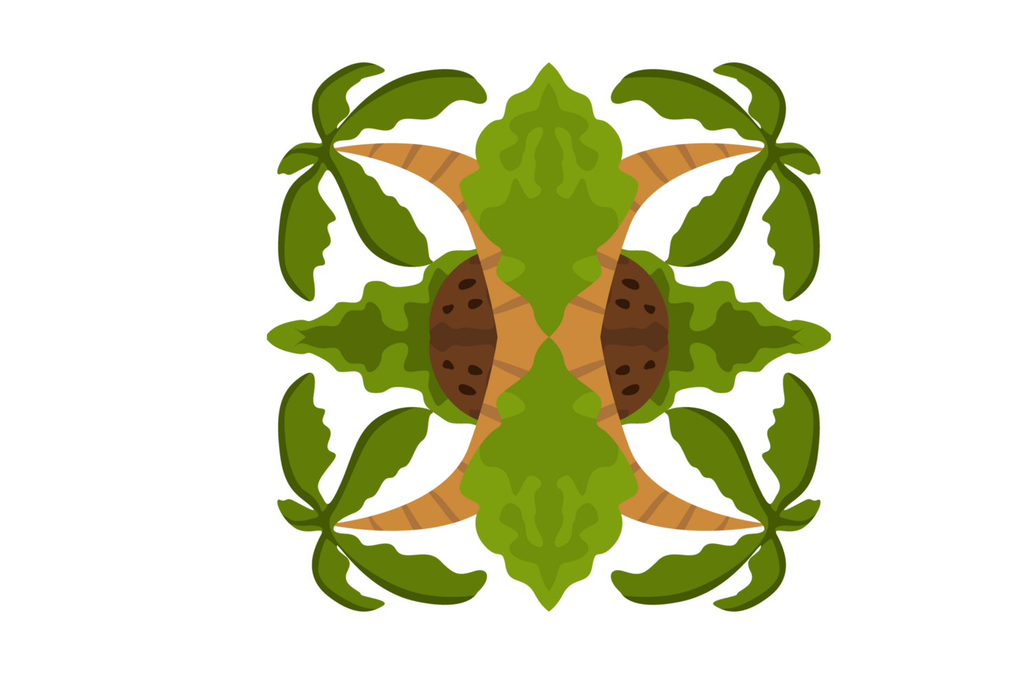 Palm Tree Ornament Border With Transparent Background png