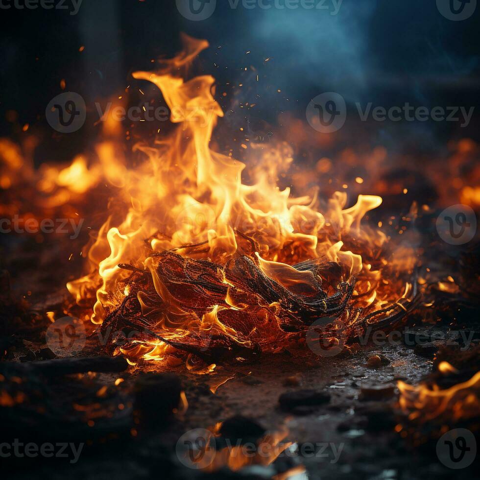 Fire texture background photo