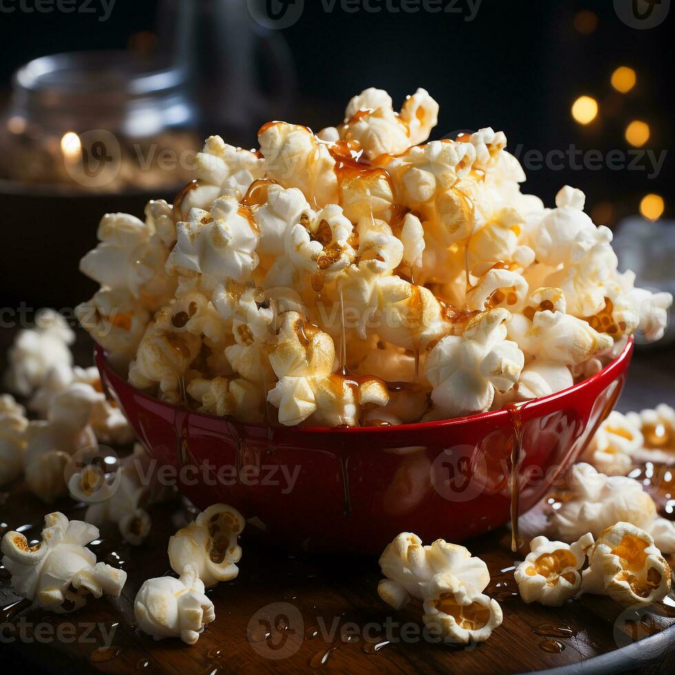 Delicious popcorn snack photo