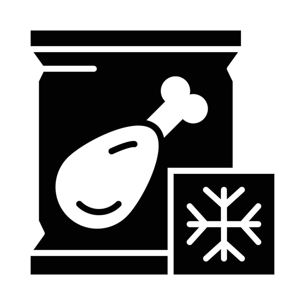 Frozen Goods Vector Glyph Icon For Personal And Commercial Use.