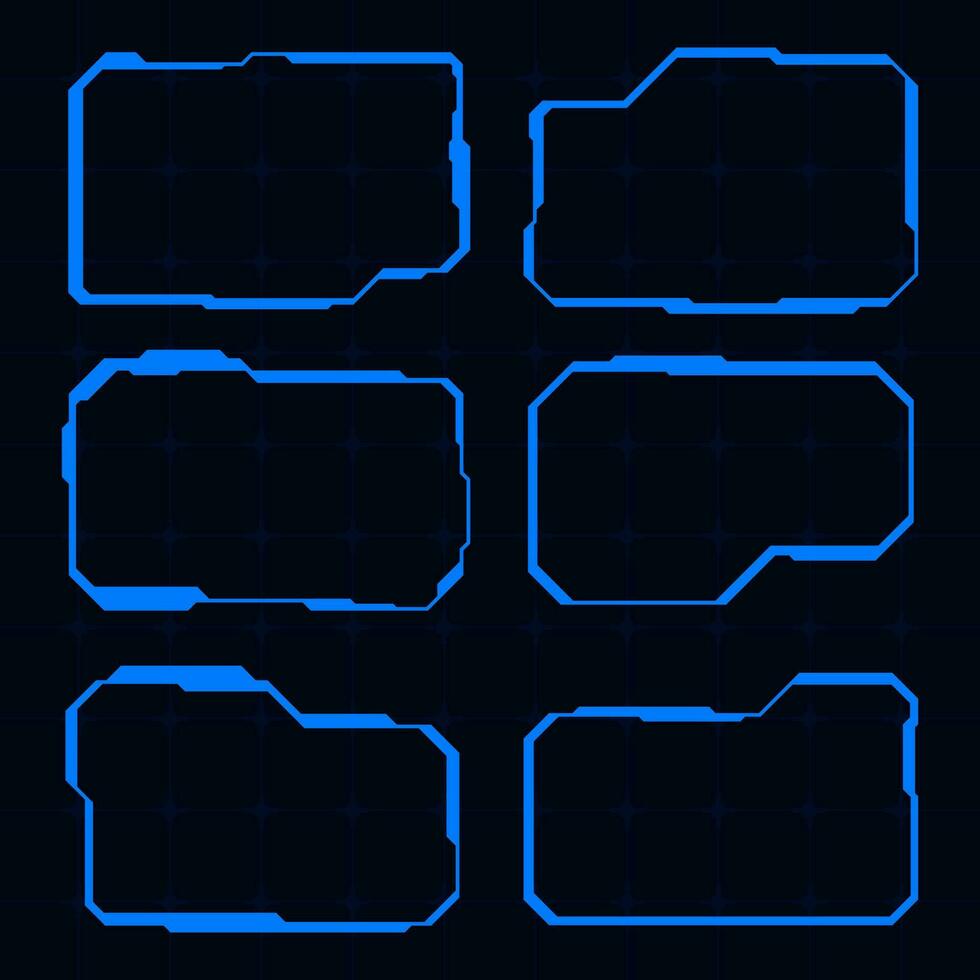 Vector HUD frame technology futuristic interface element.