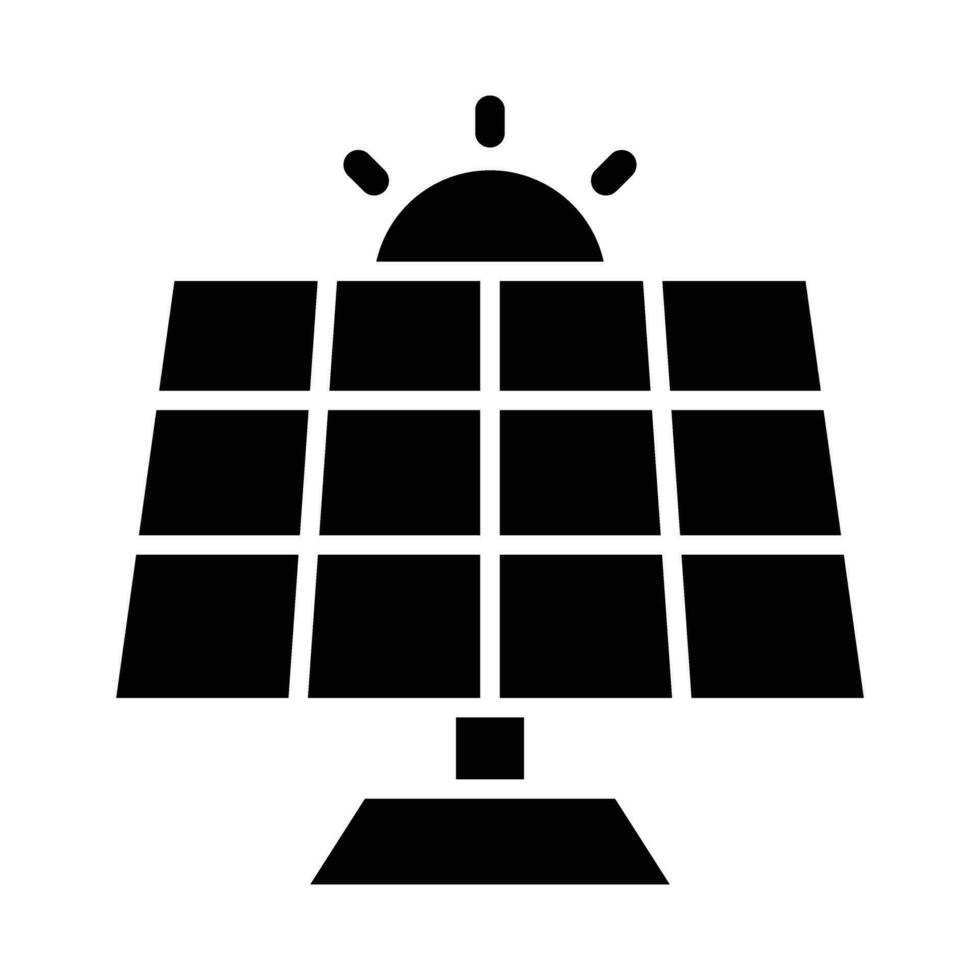 Solar Panel Vector Glyph Icon For Personal And Commercial Use.