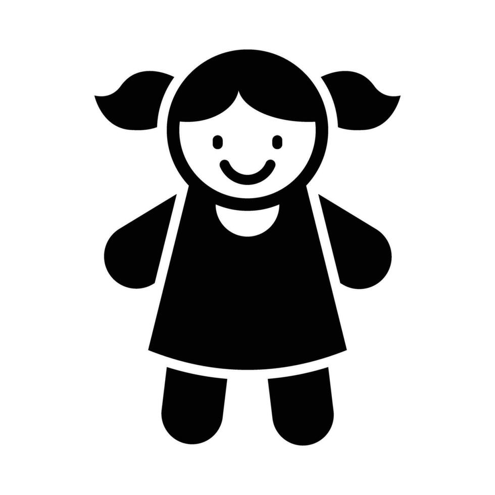 Doll Vector Glyph Icon For Personal And Commercial Use.