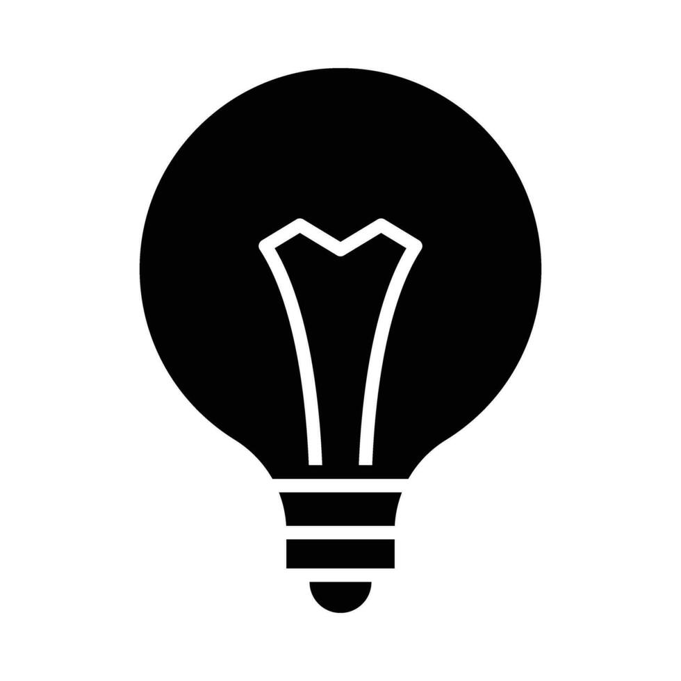 Lightbulb Vector Glyph Icon For Personal And Commercial Use.