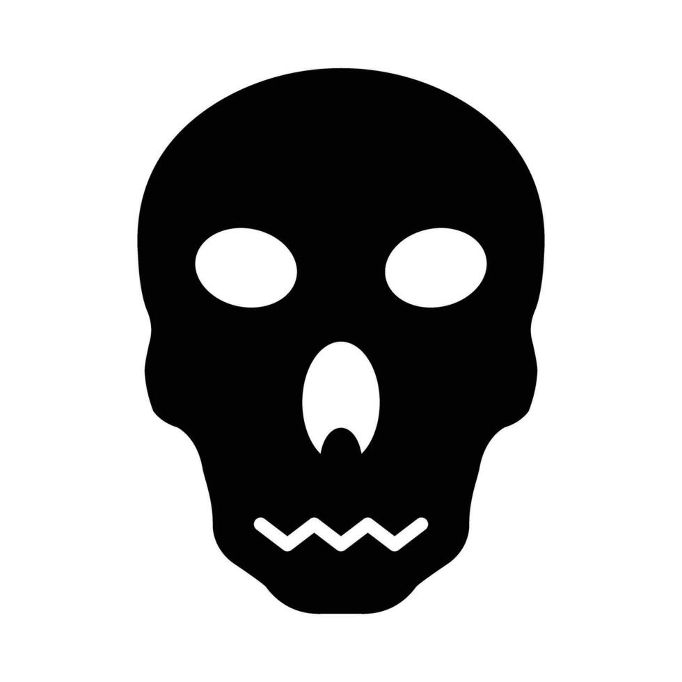 Skull Vector Glyph Icon For Personal And Commercial Use.