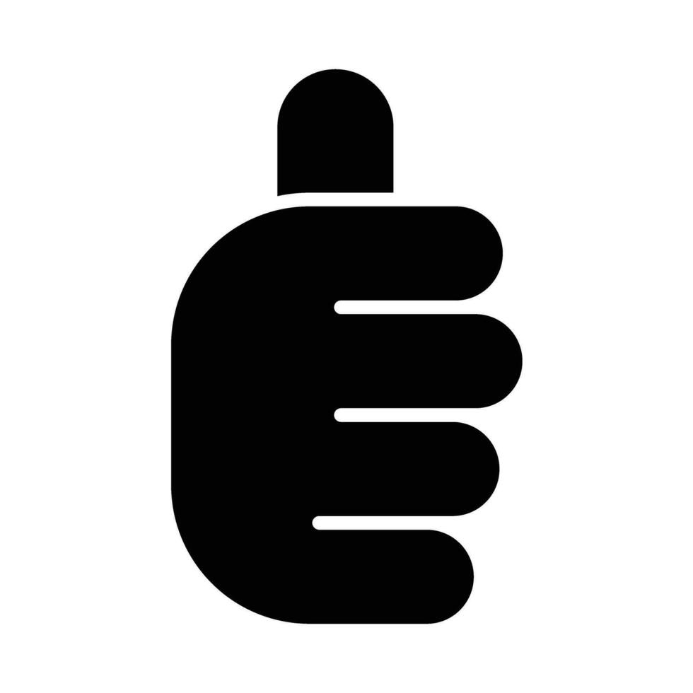 Hand Gesture Vector Glyph Icon For Personal And Commercial Use.