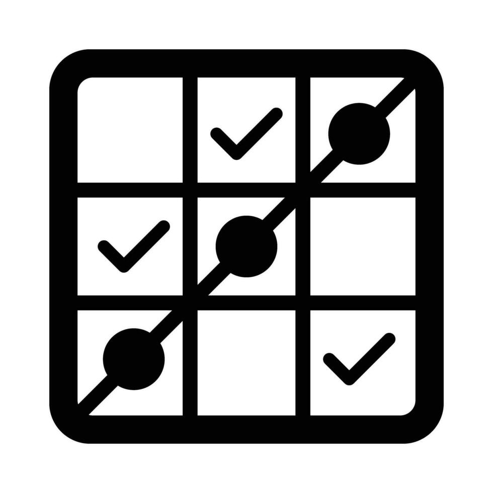 Tic Tac Toe Vector Glyph Icon For Personal And Commercial Use.