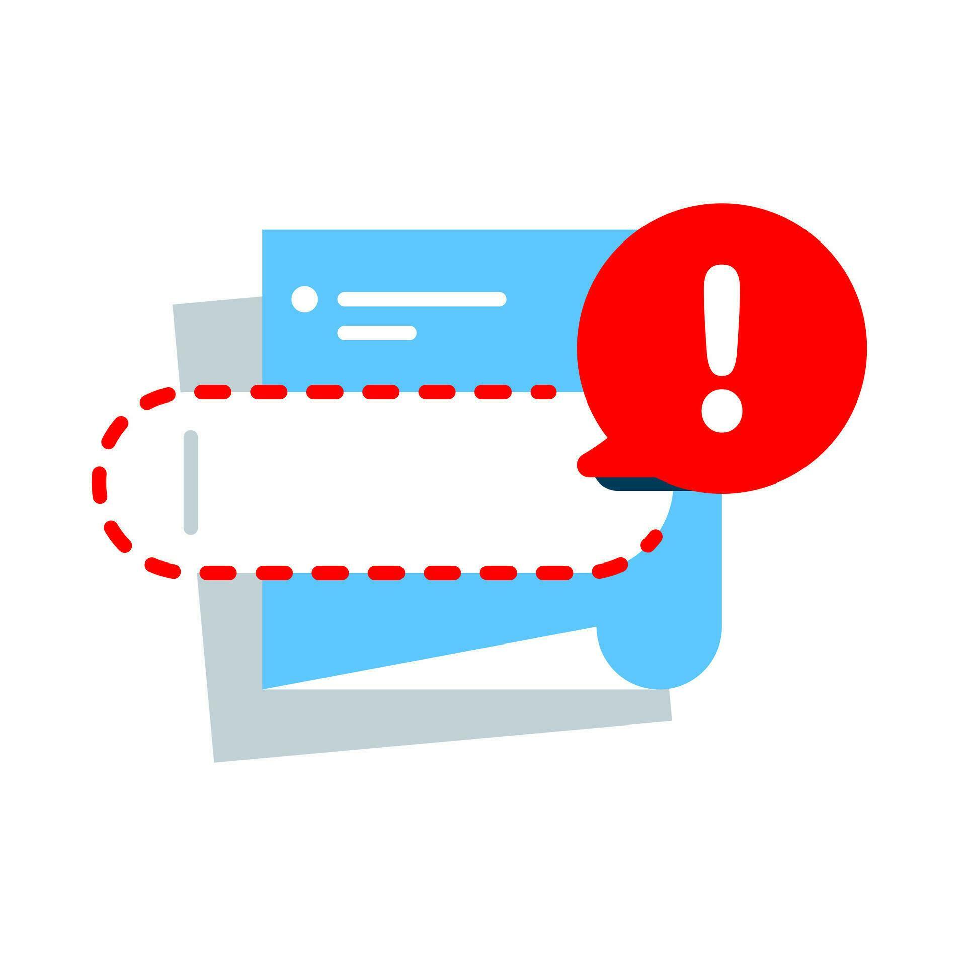 document data or information is incomplete concept illustration flat ...