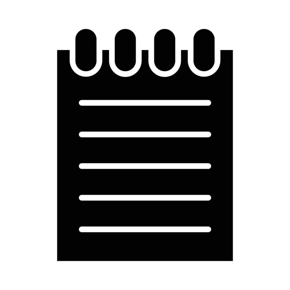 Notepad Vector Glyph Icon For Personal And Commercial Use.