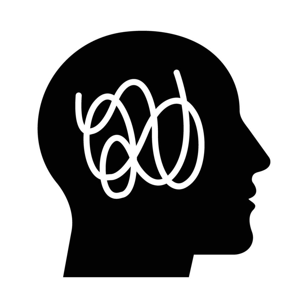 Schizophrenia Vector Glyph Icon For Personal And Commercial Use.