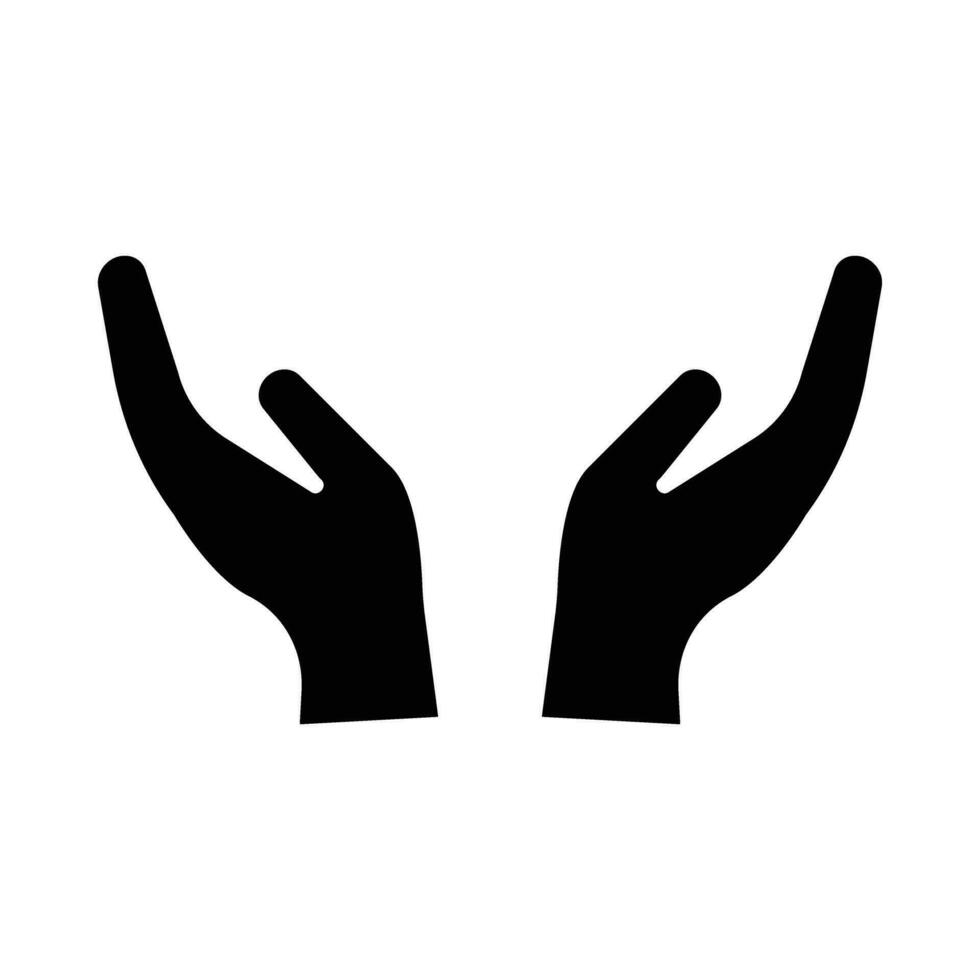 Hand Gesture Vector Glyph Icon For Personal And Commercial Use.