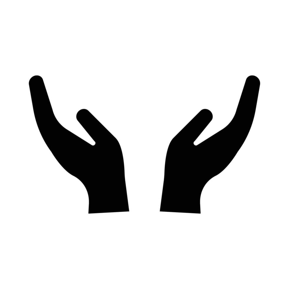 Hand Gesture Vector Glyph Icon For Personal And Commercial Use.