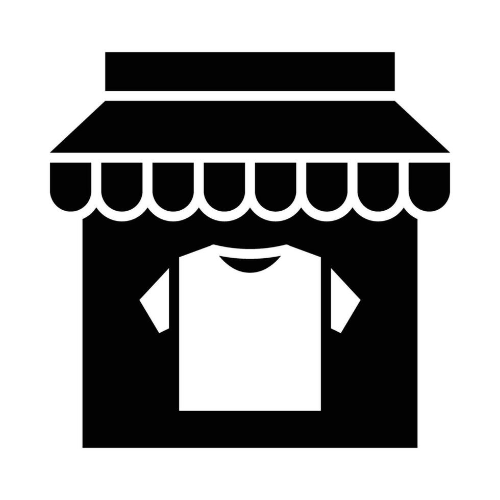 Clothes Shop Vector Glyph Icon For Personal And Commercial Use.
