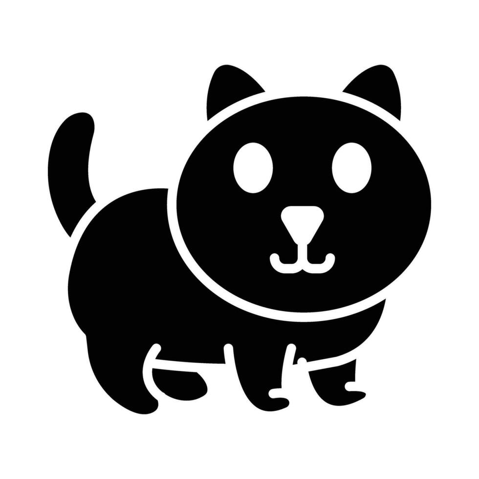 Cat Vector Glyph Icon For Personal And Commercial Use.