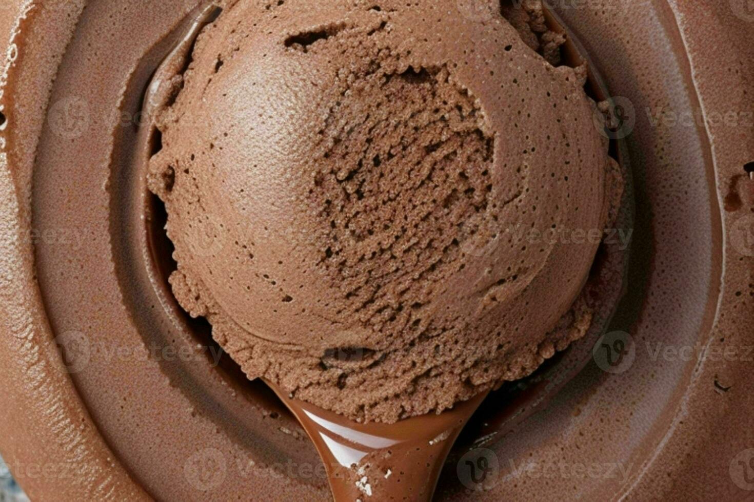 Macro shot photography ice cream background. AI Generative Pro Photo
