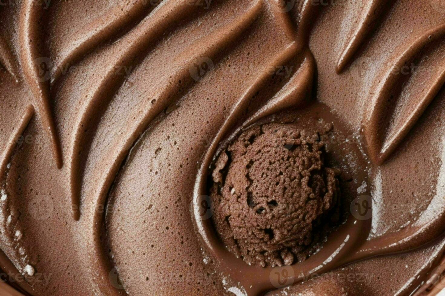 Macro shot photography ice cream background. AI Generative Pro Photo