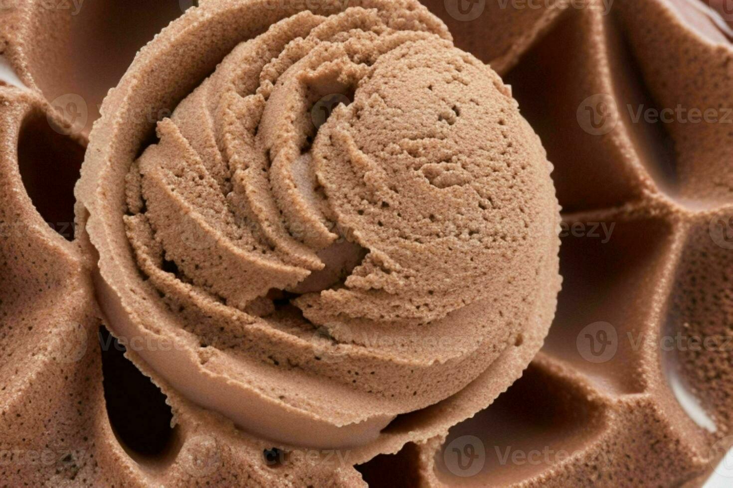 Macro shot photography ice cream background. AI Generative Pro Photo