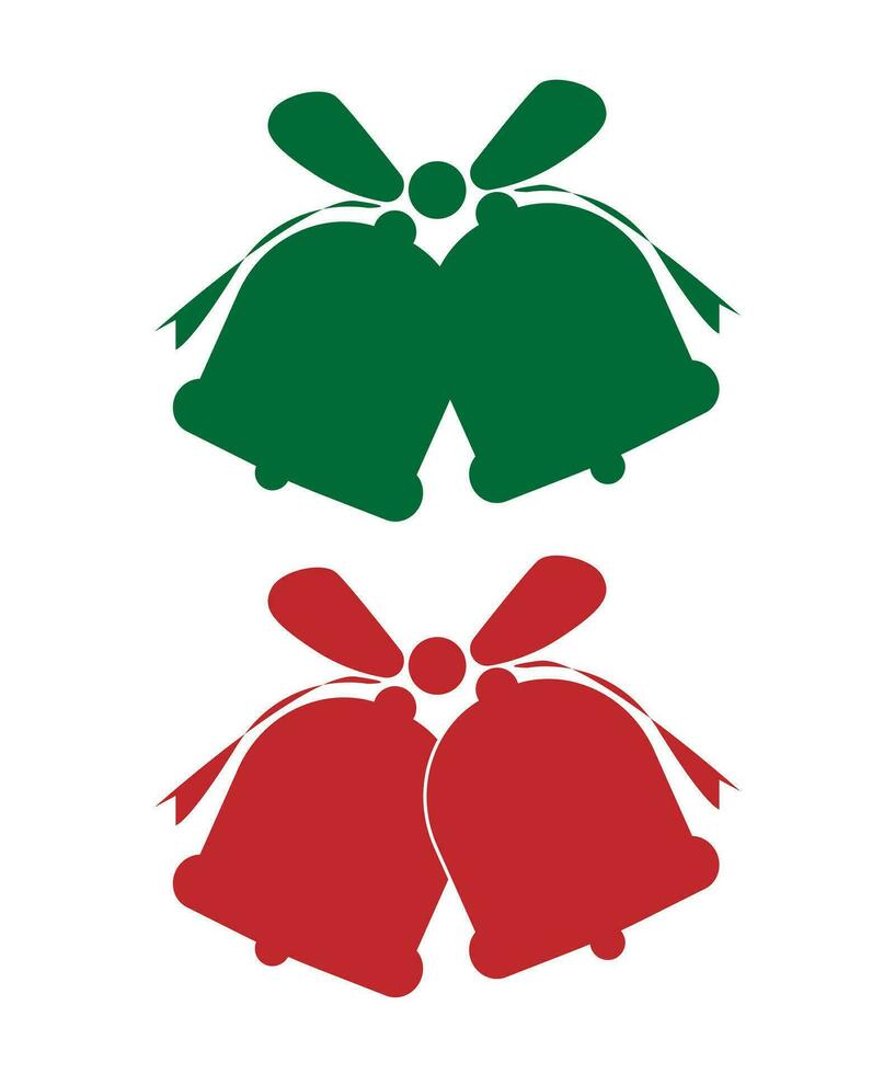 Christmas Jingle bell silhouette icon vector illustration