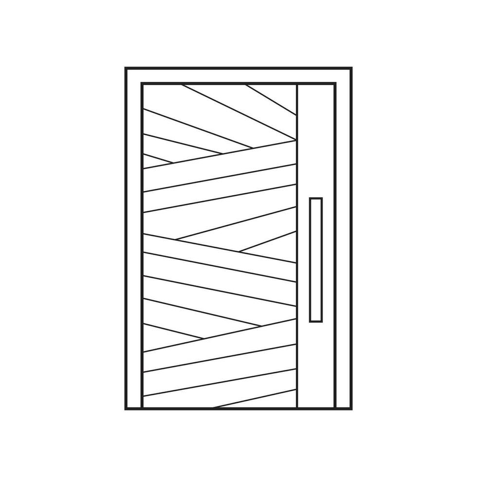mano dibujado niños dibujo vector ilustración despojado panel puerta aislado en blanco antecedentes